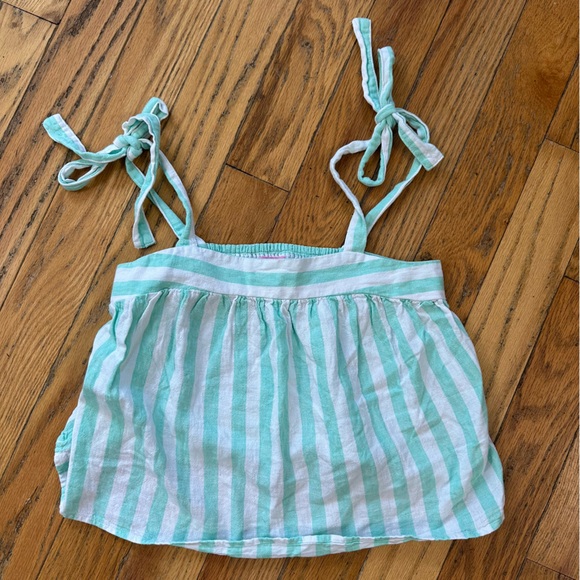 Stoney Clover Lane X Target Green Stripe Tie Tank Size XS - Picture 4 of 8